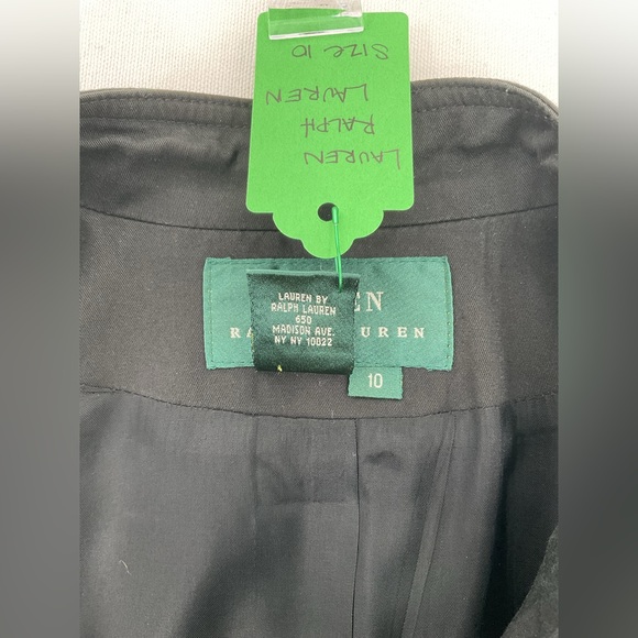 Lauren Ralph Lauren Blazer Black Tailored Mandarin Collar Jacket - Picture 8 of 11